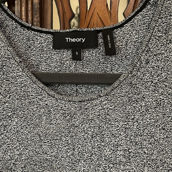 NWT THEORY Raneid K Wool Felt Knit Light Heather Wool Sleeveless A-Line Dress - Picture 3 of 5